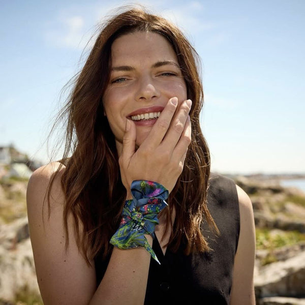 Twilly Scarf - Asian Garden-Blue - 5x85 cm